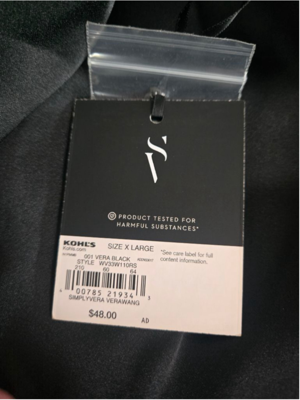 Simply Vera Vera Wang Black Button Down Shirt Plus Size XL - Picture 8 of 12
